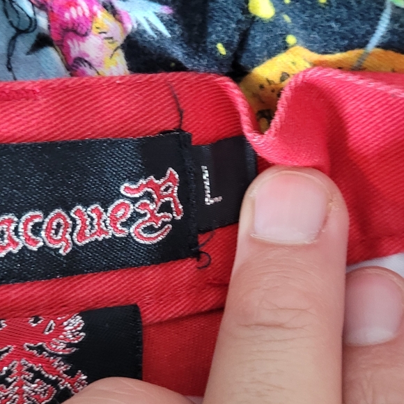 Mens Blac Lacquer Red Pants Size L - Picture 2 of 5